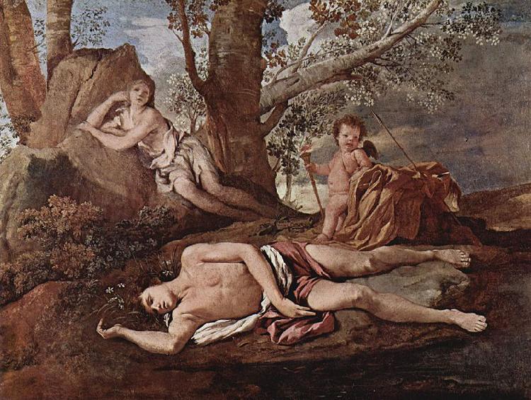 Nicolas Poussin Echo and Narcissus oil painting picture